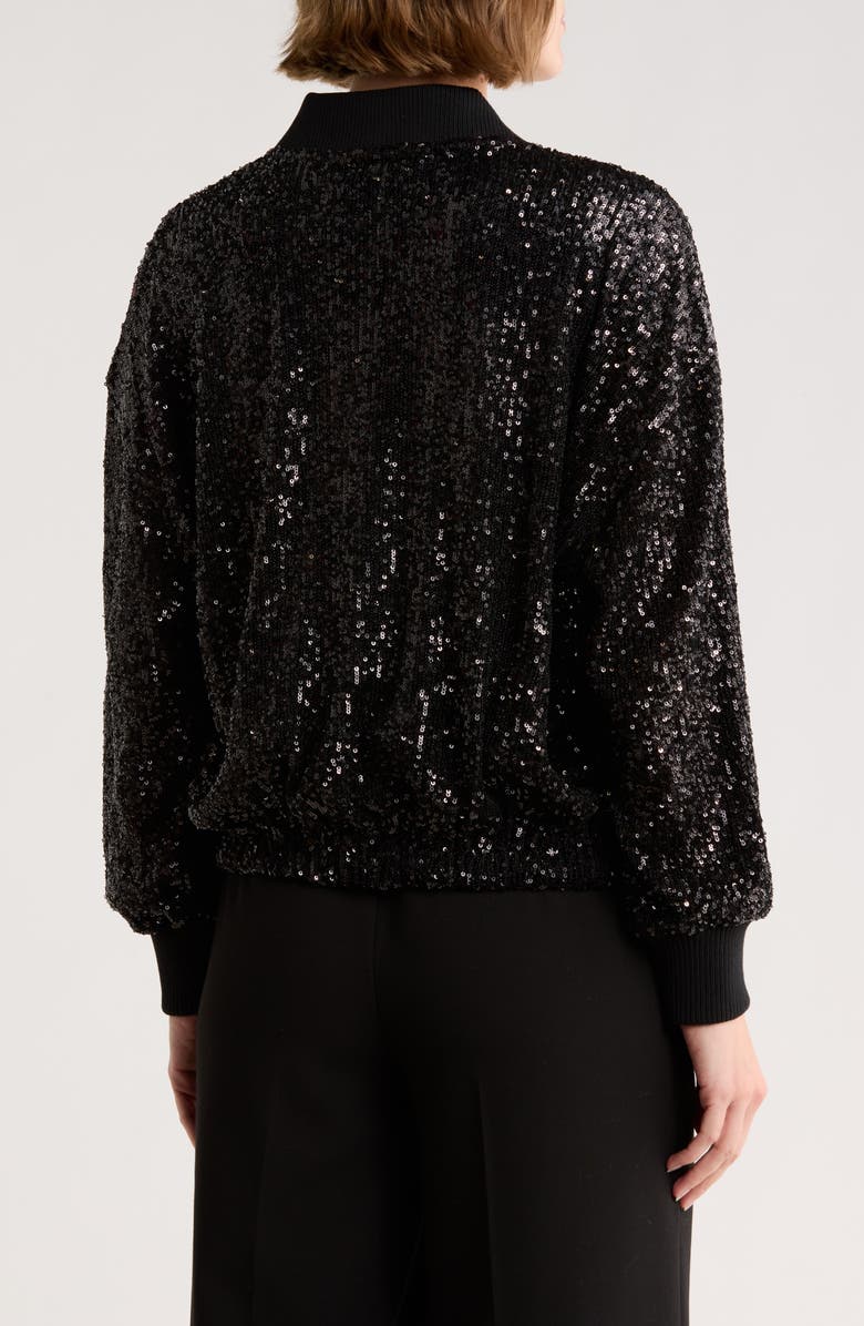 Love Token Cindy Sequin Bomber Jacket, Alternate, color, Black