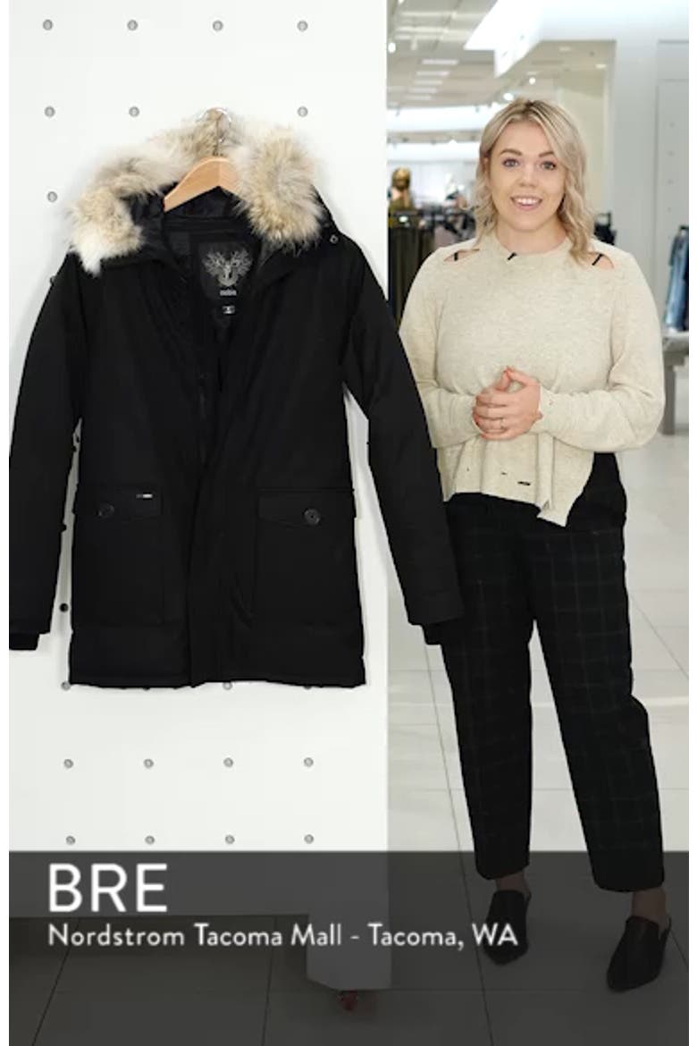 Yves Windproof & Waterproof 650 Fill Power Down Parka with Genuine Coyote Fur Trim video