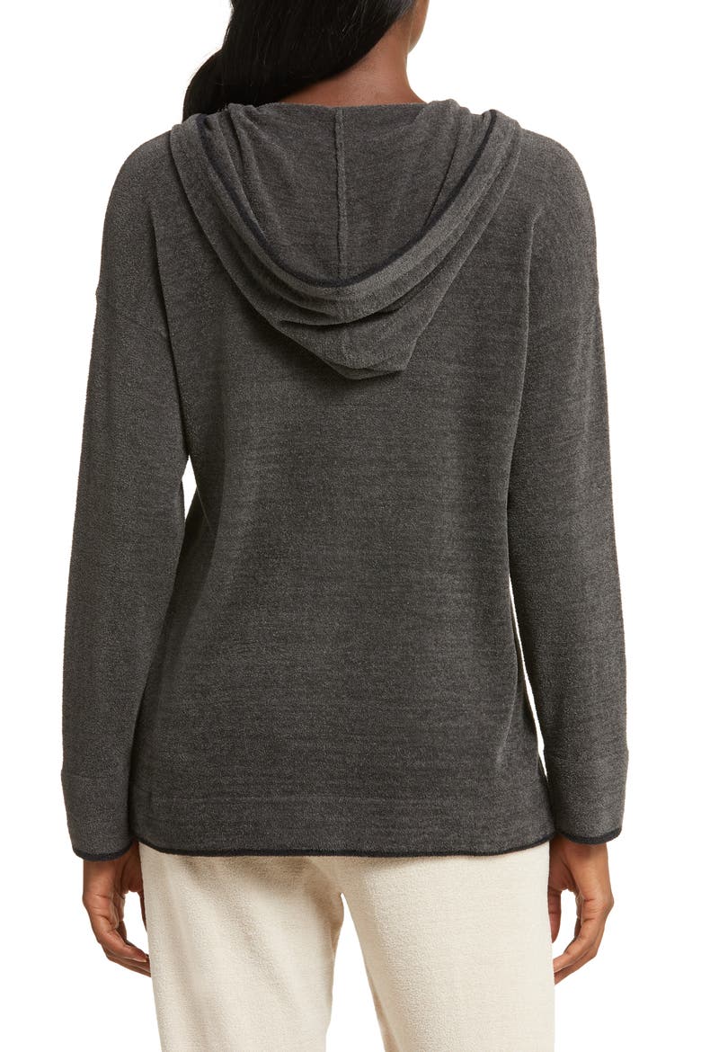 CozyChic Ultra Lite® Tipped Contrast Hoodie, Alternate, color, CARBON/ BLACK