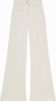 Reiss Sakura Pintuck Patch Pocket Wide Leg Jeans