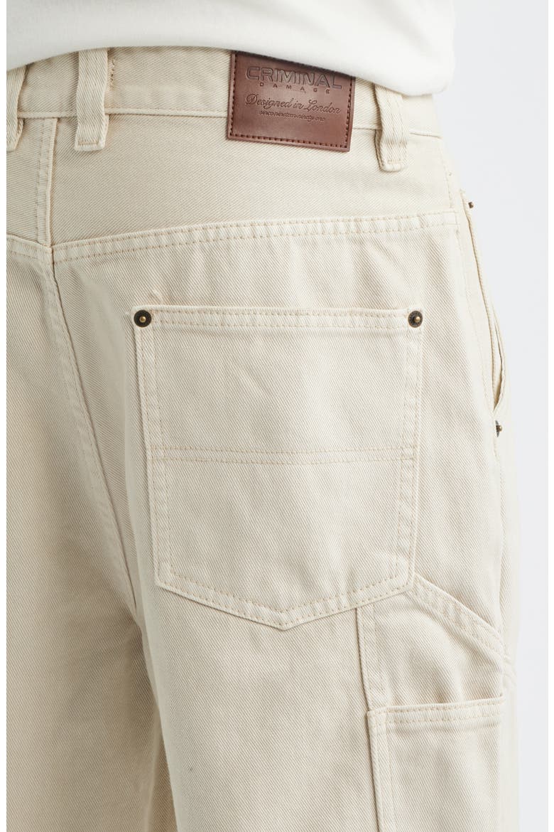Franklin Distressed Carpenter Jeans, Alternate, color, ECRU