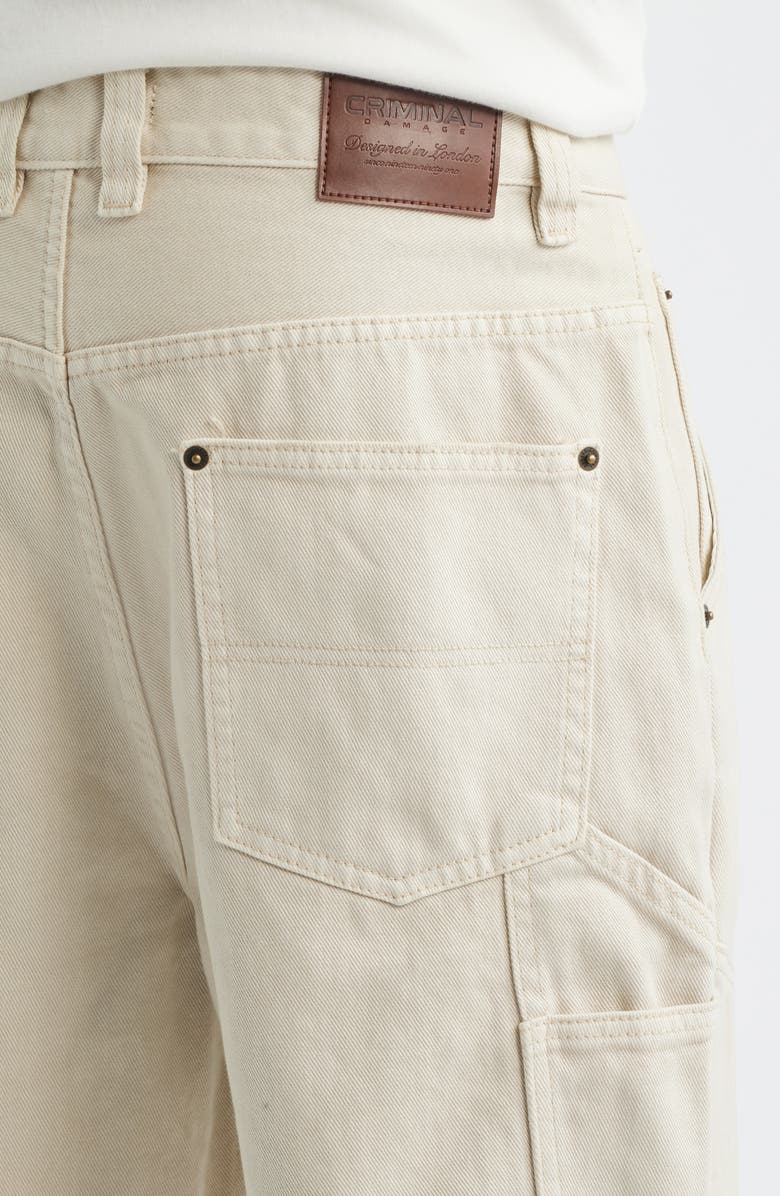 CRIMINAL DAMAGE Franklin Distressed Carpenter Jeans, Alternate, color, Ecru