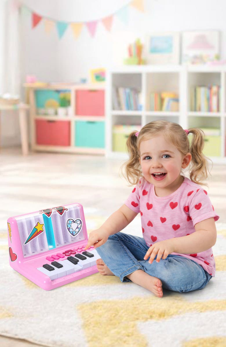 FAO Schwarz Preschool Toy Light Up Piano, Alternate, color, Light/ Pastel Pink
