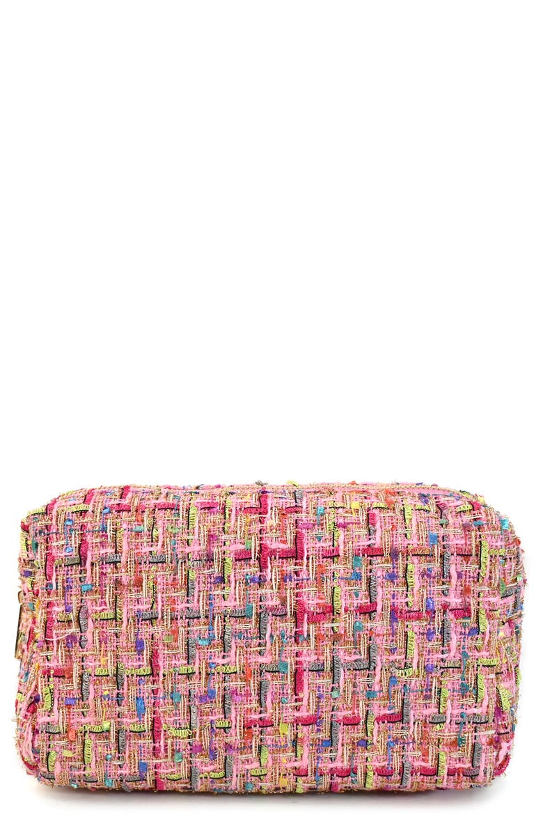 BLUSH CRUSH Large Tweed Loaf Bag, Main, color, Pink