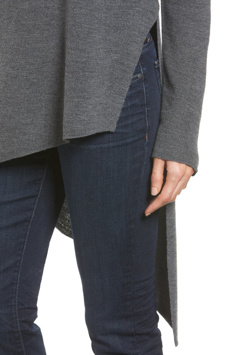 Eileen Fisher Asymmetrical Merino Wool Pullover, Alternate, color, 