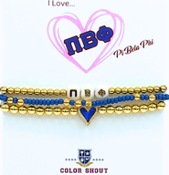 Color Shout Pi Beta Phi Love My Sorority Bracelet Stack