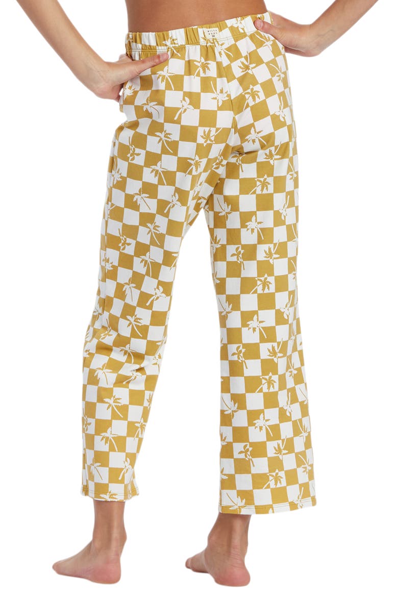 Kids' Endless Sprint Floral Checkerboard Straight Leg Pants, Alternate, color, GREEN ENVY