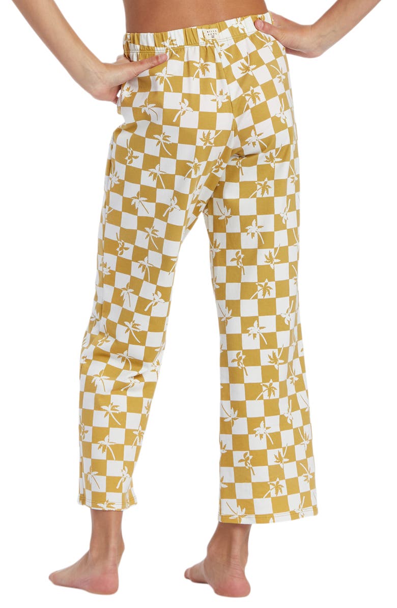 Billabong Kids' Endless Sprint Floral Checkerboard Straight Leg Pants, Alternate, color, 