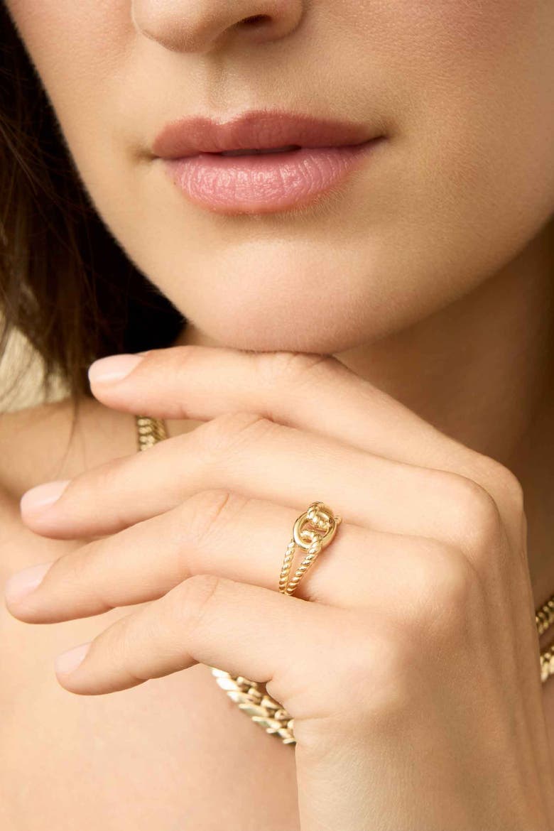 14K Yellow Gold Marina Ring, Alternate, color, Yellow Gold