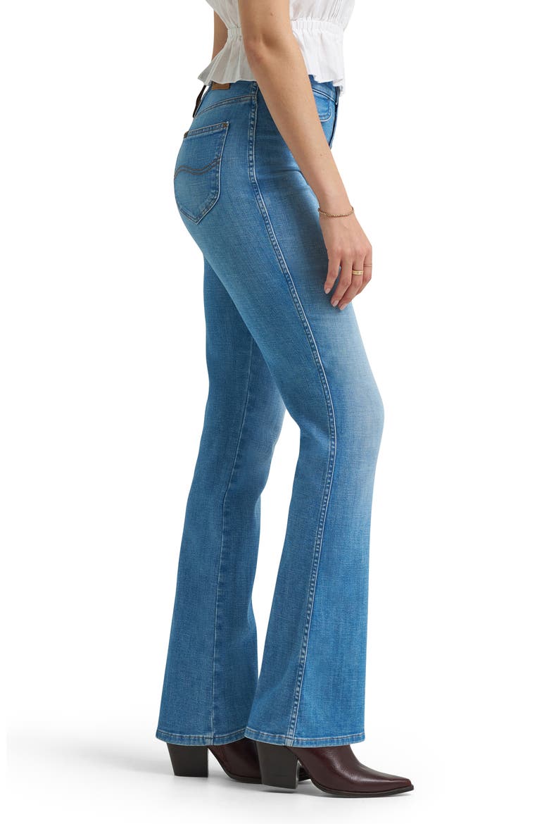 Exposed Button High Waist Bootcut Jeans, Alternate, color, NOT YOUR TYPE