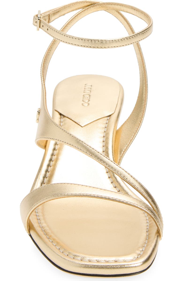 Jimmy Choo Faye Ankle Strap Sandal, Alternate, color, Gold
