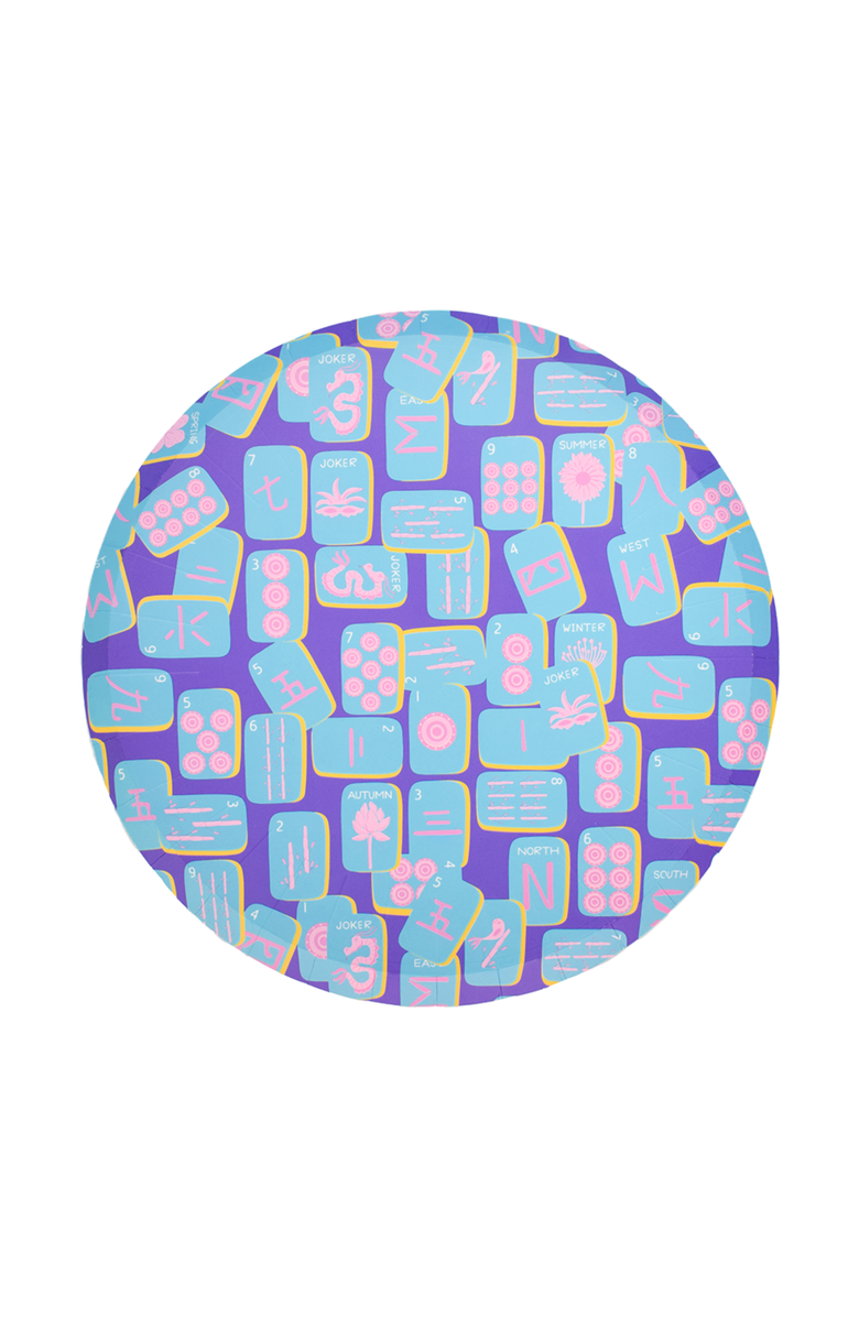 Jollity 
Co. Mahjong Print Dinner Plates, Main, color, Assorted Pre-Pack