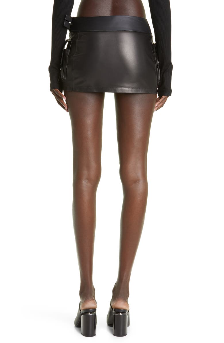 Dion Lee Tool Belt Leather Miniskirt, Alternate, color, 