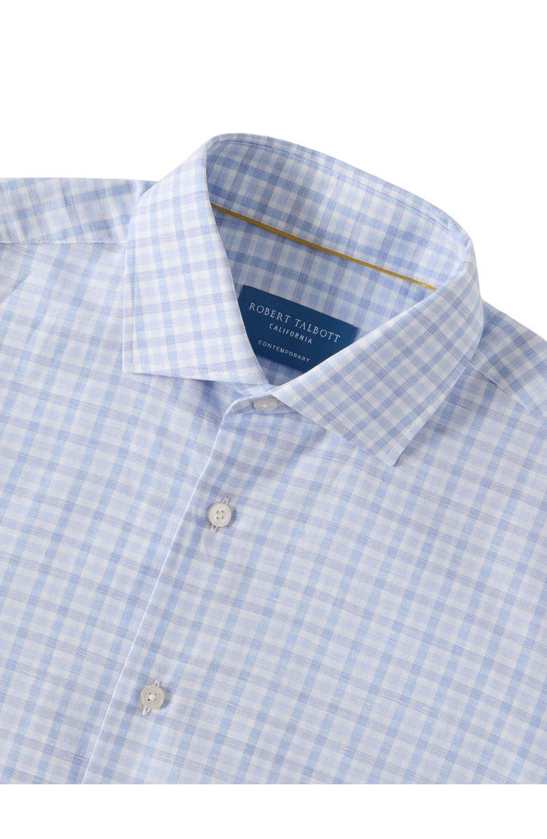 Robert Talbott Reynolds Check Cotton/Linen Shirt in Classic Fit, Alternate, color, Blue/Light Blue