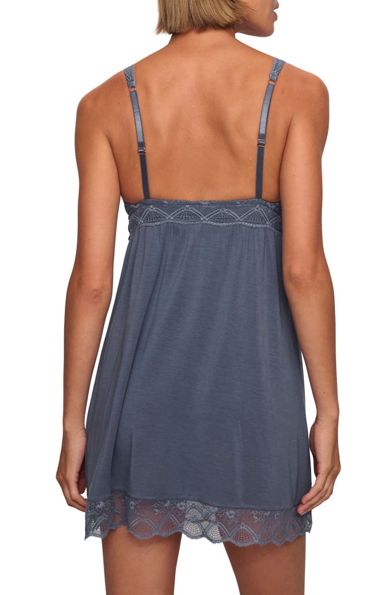 Eberjey Georgina Lace Accent Chemise, Alternate, color, Peppercorn