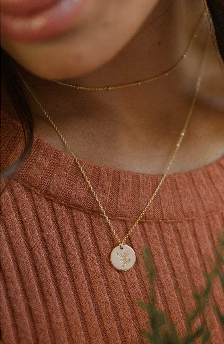 MADE BY MARY December Birth Flower Necklace, Alternate, color, Silver