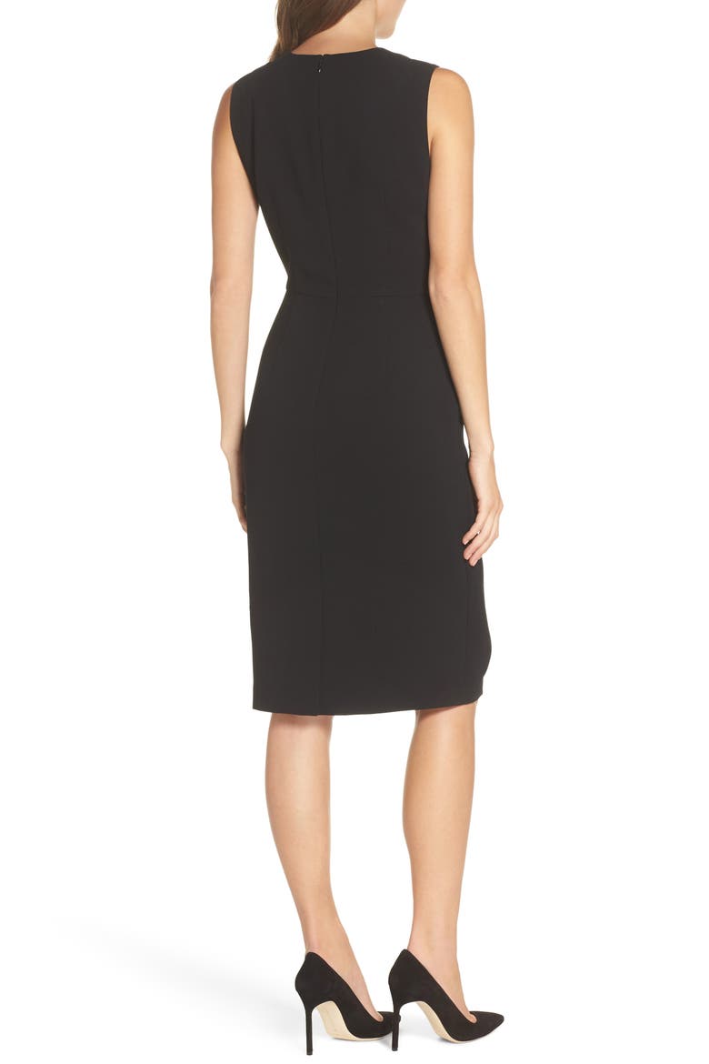 Asymmetrical Ruffle Sheath Dress, Alternate, color, BLACK