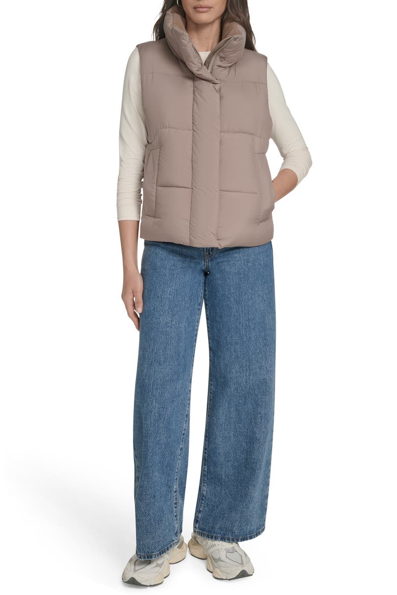 Quilted Puffer Vest, Alternate, color, TAUPE GREY