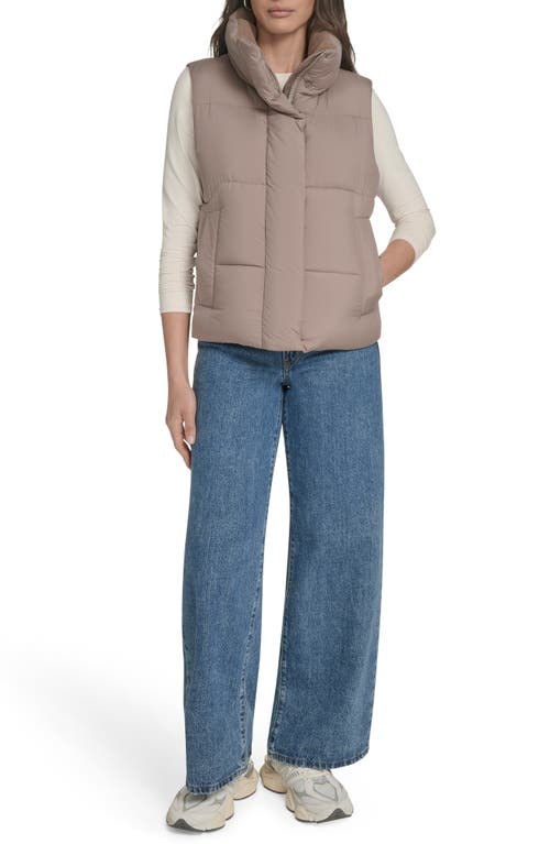 Levi's Quilted Puffer Vest In Gray