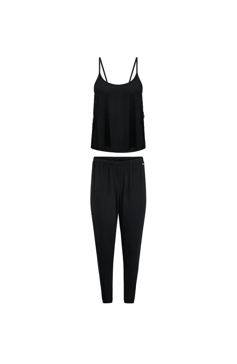 Adore Me Marsha Pajama Cami & Jogger Set, Alternate, color, Black
