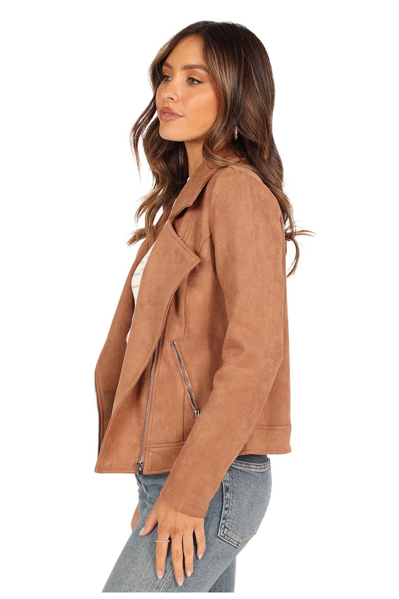 Spencer Faux Suede Jacket, Alternate, color, TAN