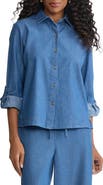 Jones New York Boxy Denim Button-Up Shirt