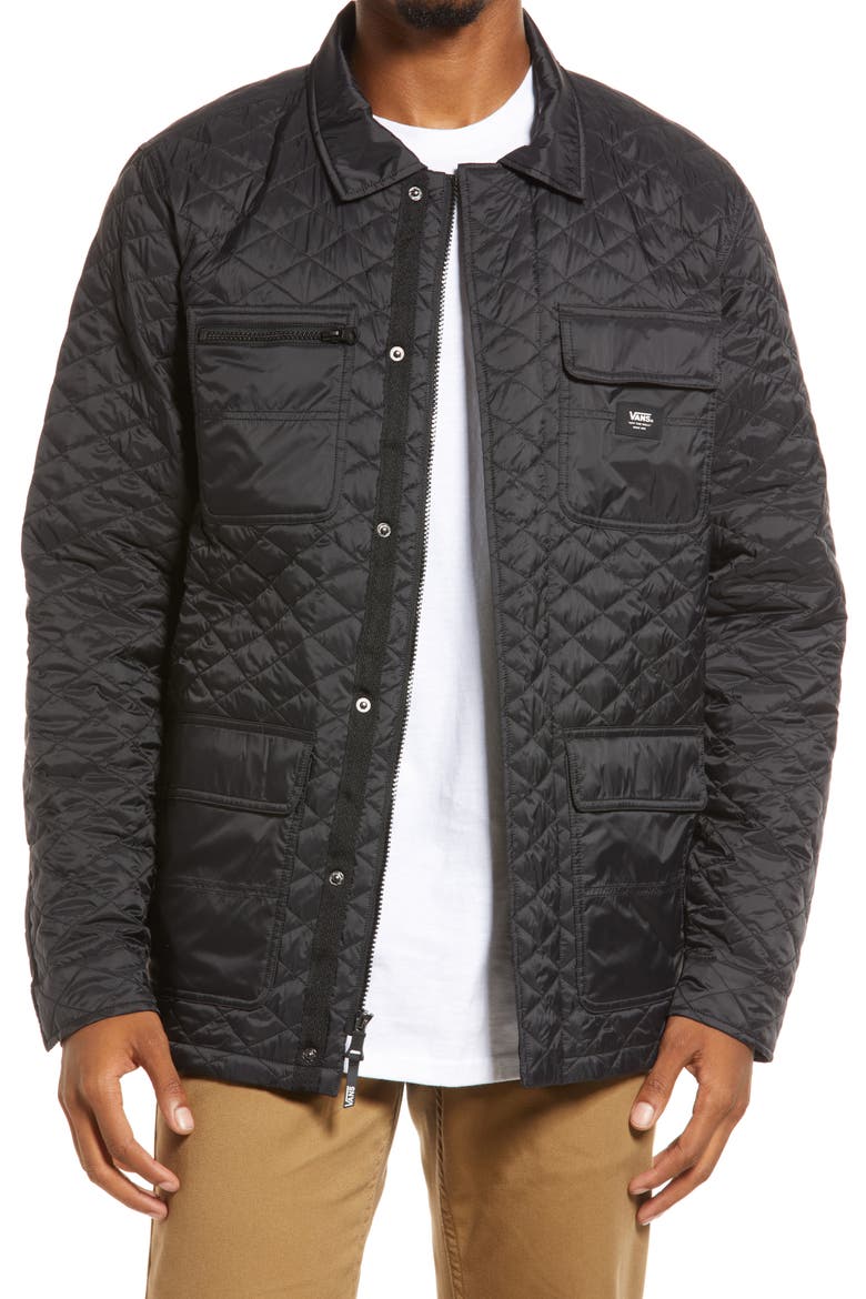 Men's Drill Chore Thermoball Coat, Main, color, BLACK