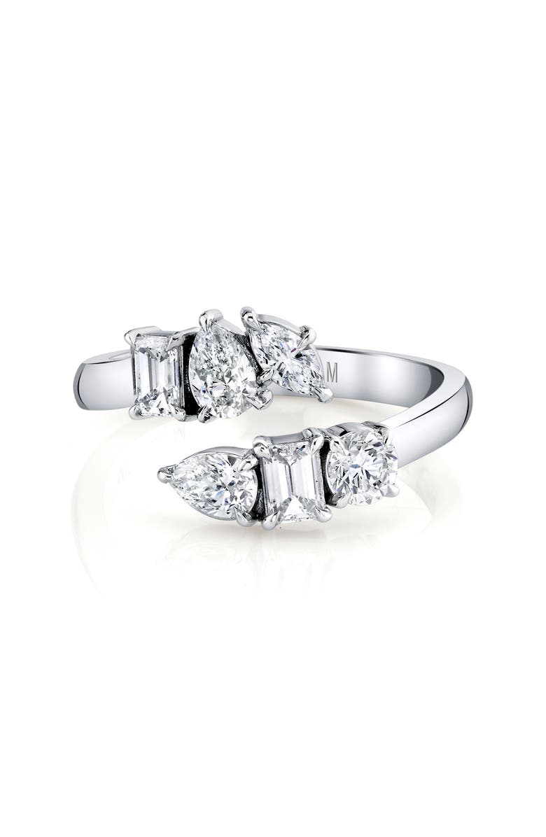 Michael M Montage Bypass Ring, Alternate, color, White Gold