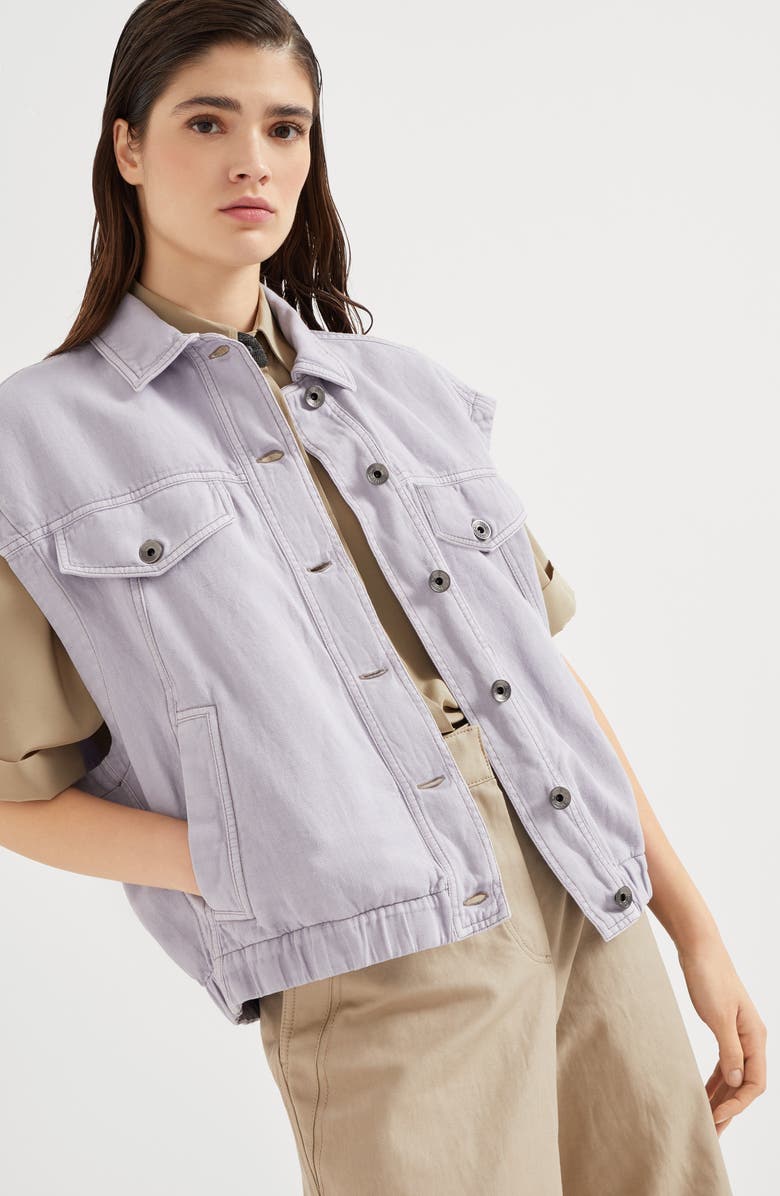 Brunello Cucinelli Vest with monili, Alternate, color,