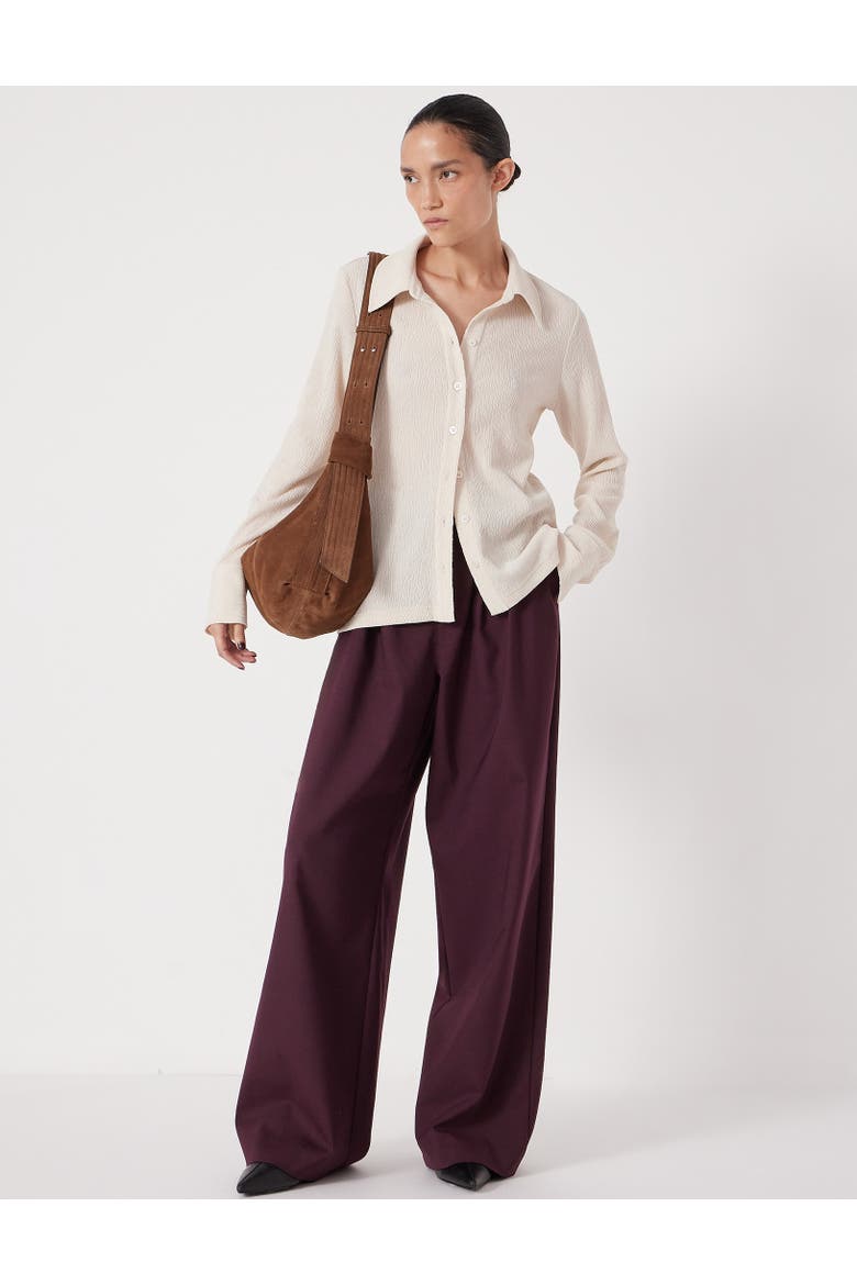 Textured Slim Shirt, Alternate, color, Almond