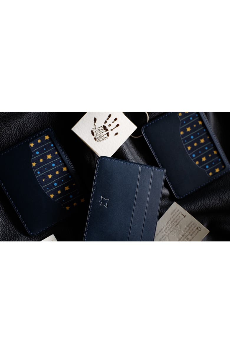 Bluebonnet Le Petit Prince Italian Leather Card Wallet, Alternate, color, Midnight Blue