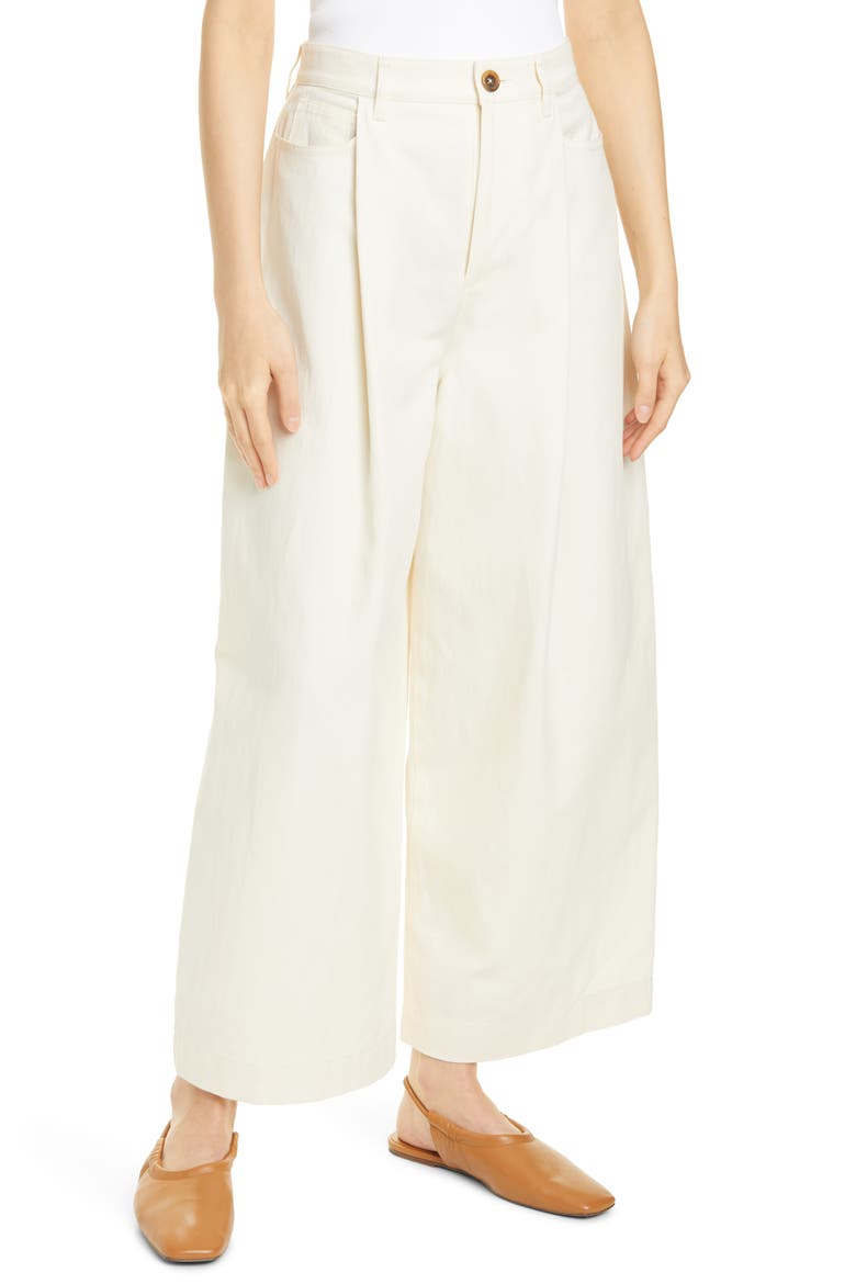 Wide Leg Ankle Pants, Main, color, NATURAL