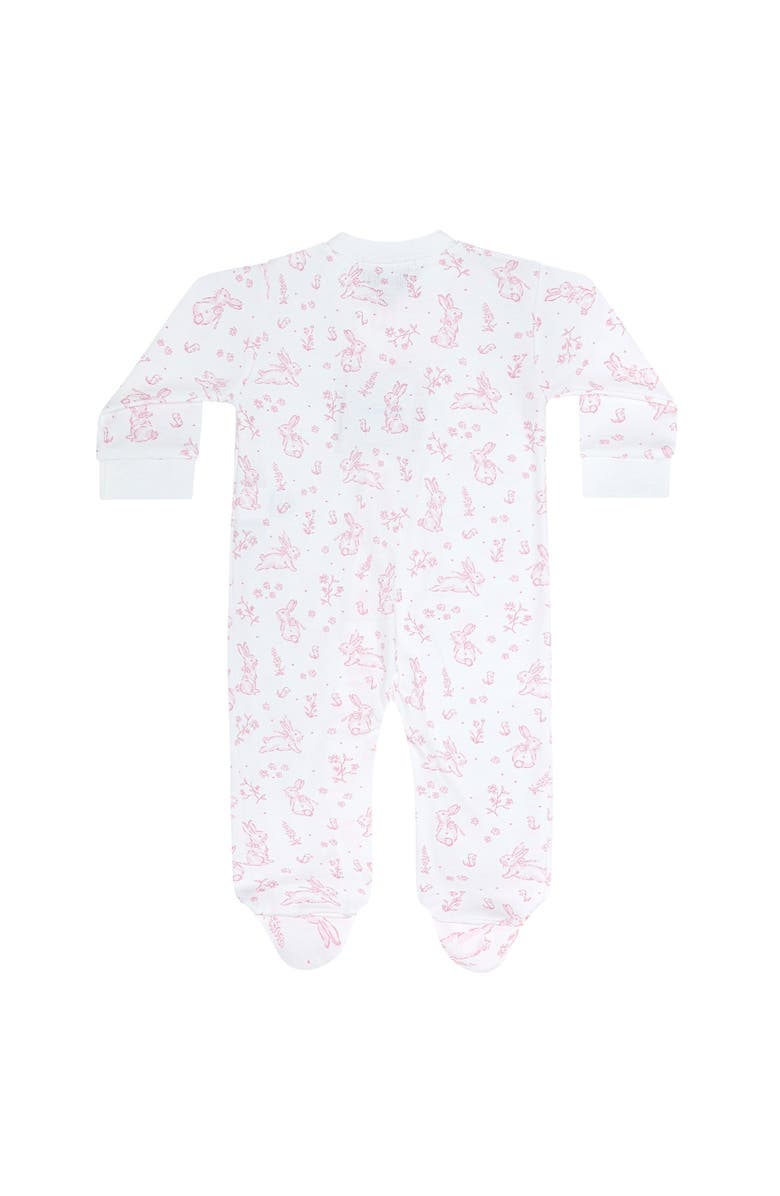 Nellapima Pink Bunny Toile Zipper Footie - Baby, Alternate, color, Pink