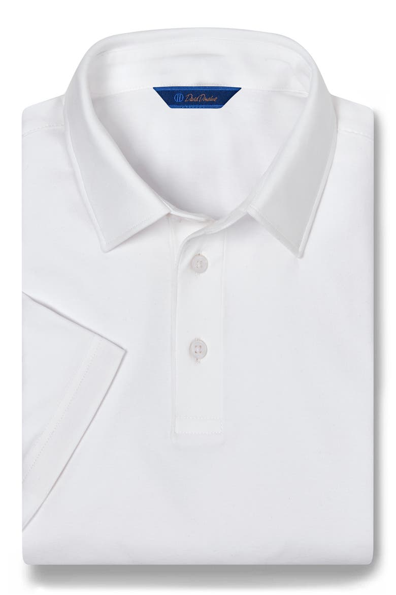 Solid Interlock Cotton Polo, Main, color, WHITE