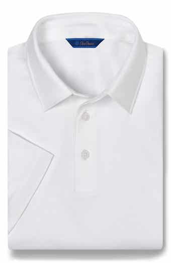 David Donahue Solid Interlock Cotton Polo