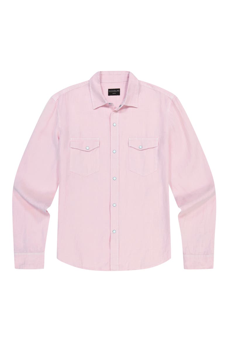 Snap Front Shirt, Alternate, color, CANDY PINK