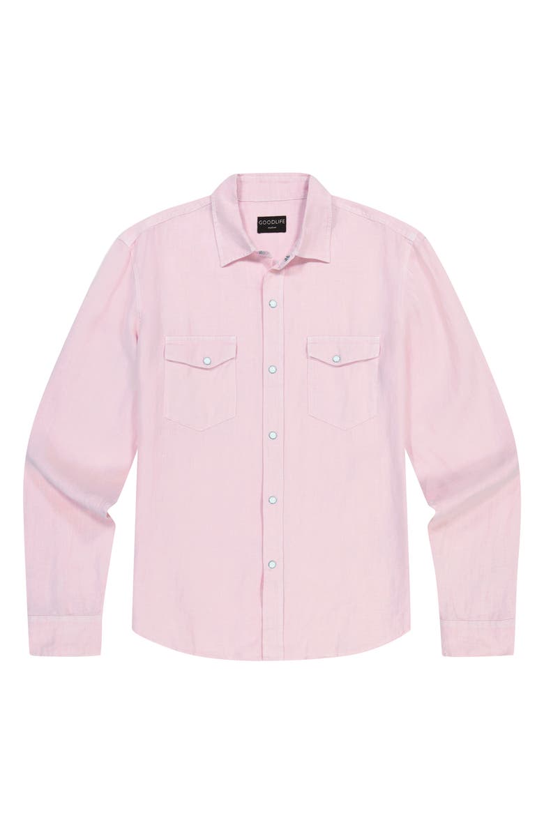 Goodlife Snap Front Shirt, Alternate, color, Candy Pink