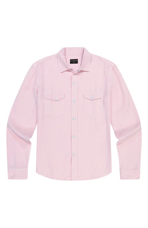 Goodlife Snap Front Shirt In Candy Pink