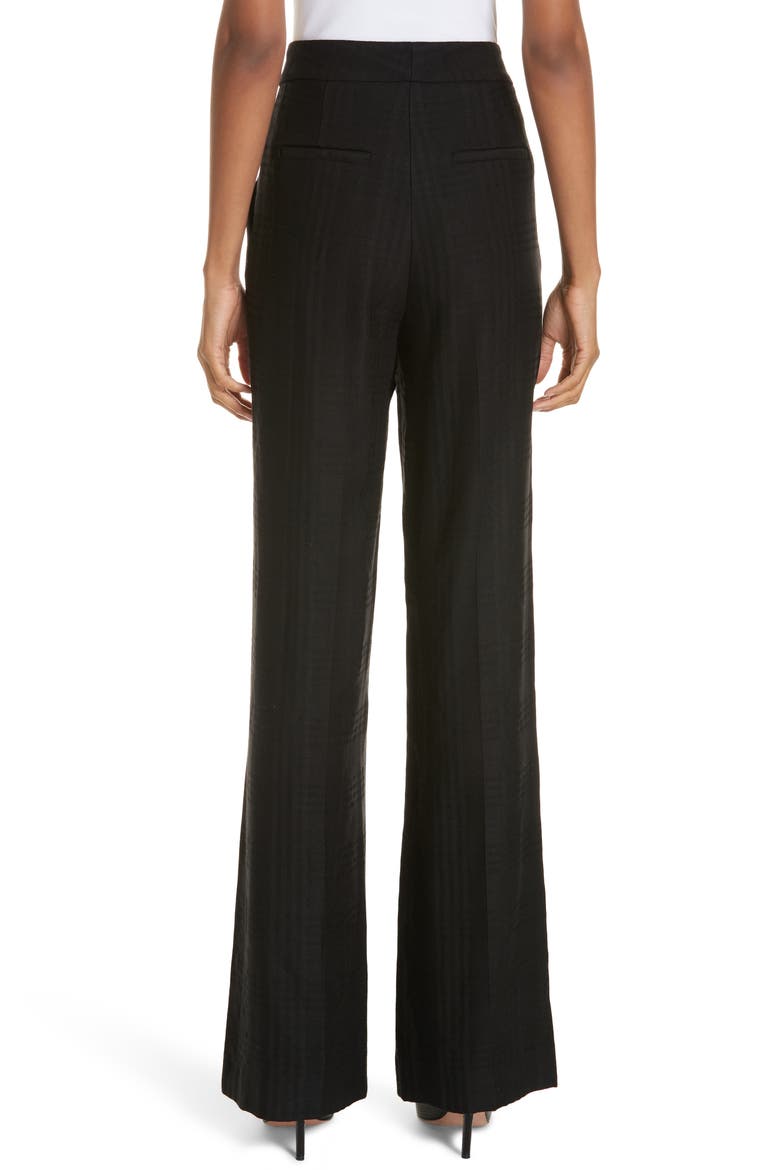 Tuli Check Button Detail Pants, Alternate, color, BLACK/ BLACK