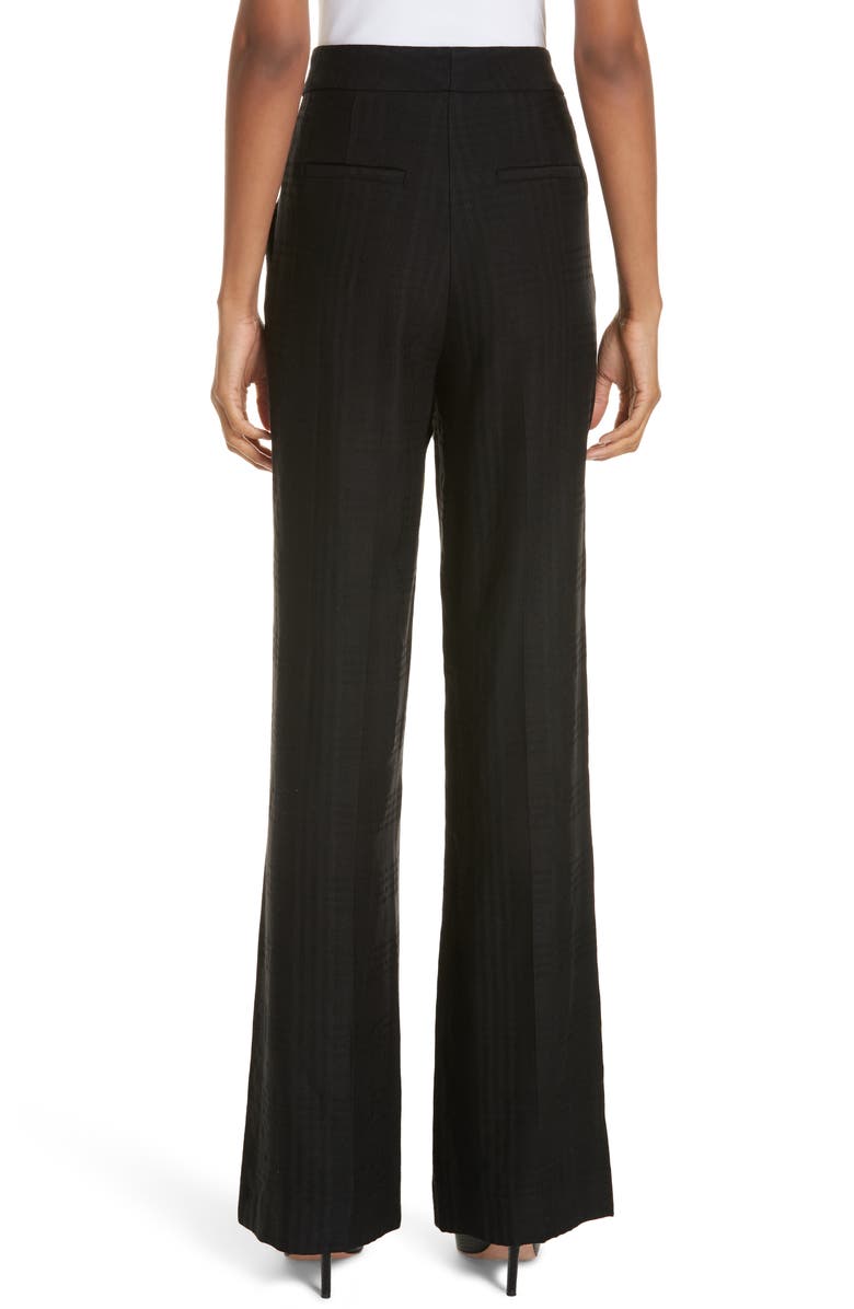 Veronica Beard Tuli Check Button Detail Pants, Alternate, color, 