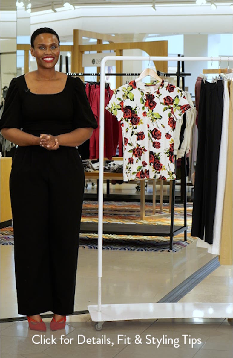 Ressi Floral Print T-Shirt, sales video thumbnail