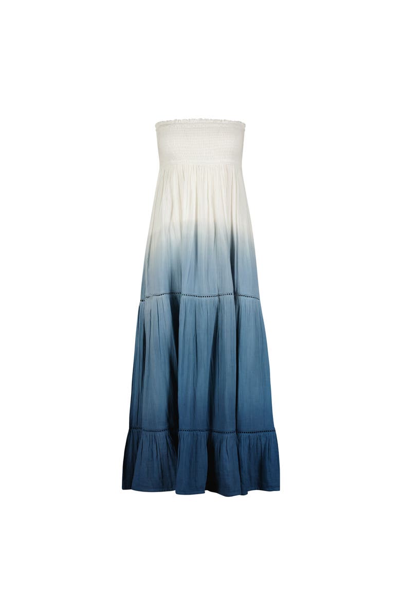 Mer St. Barth Fati Women's Strapless Maxi Dress Blue Ombre, Alternate, color, Blue
