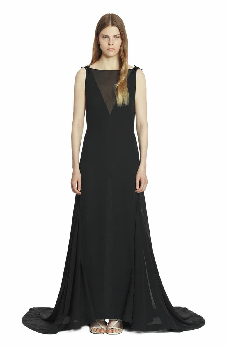 Lanvin Adagia Dress, Main, color, Black