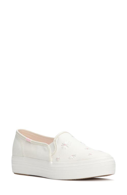 Keds ® Triple Deck Slip-on Sneaker In Snow White