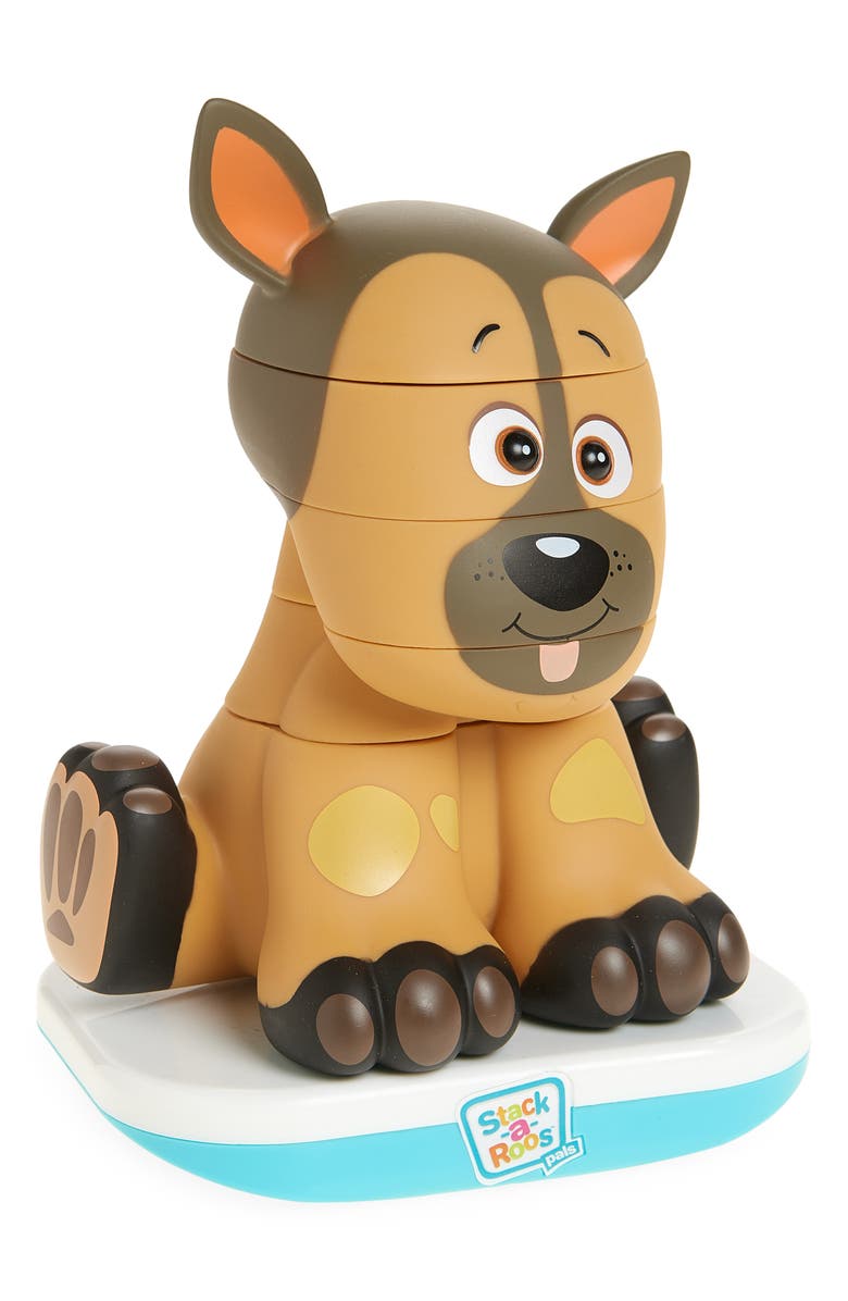 Stack-a-Roos Shepherd Puppy Learing Toy, Main, color, Brown