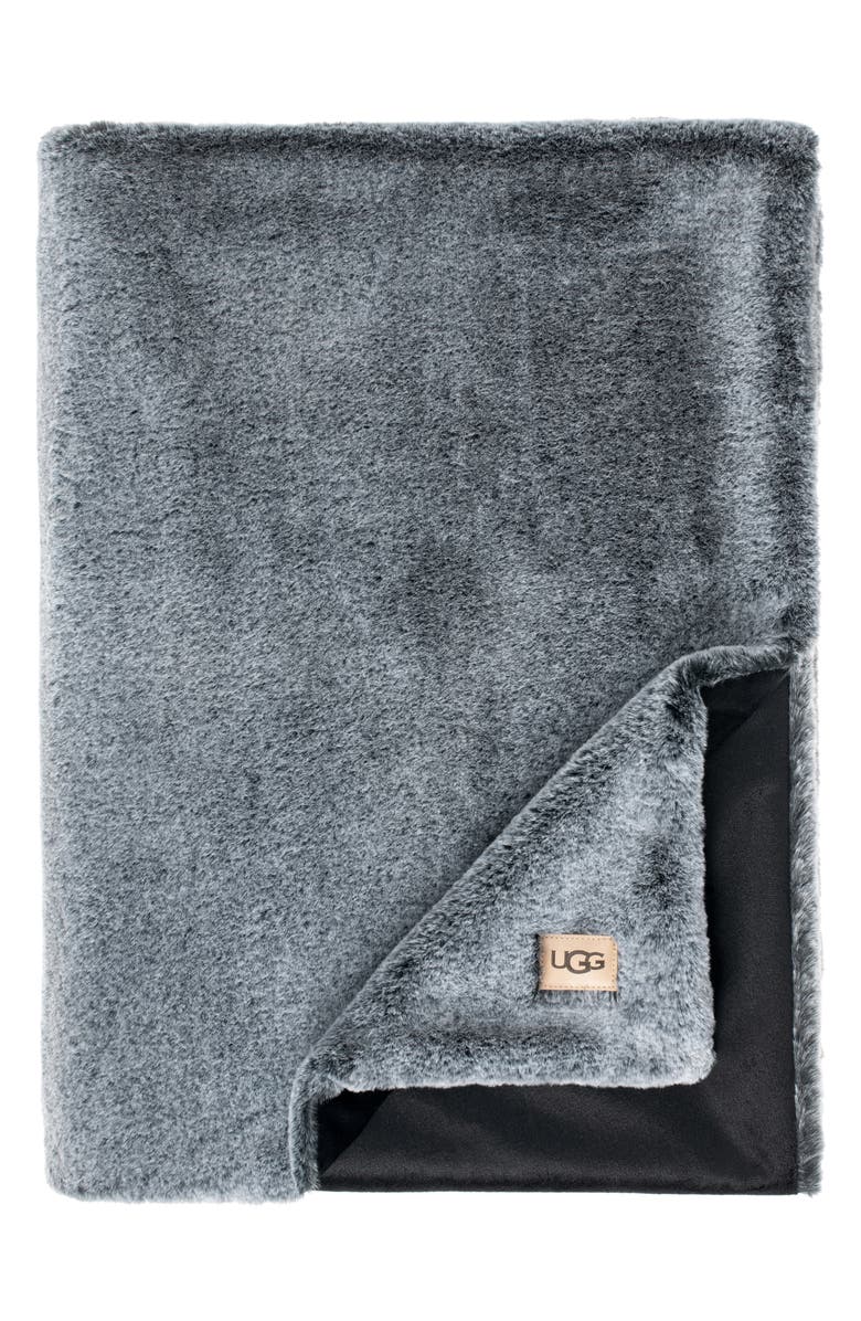 UGG<sup>®</sup> Althaea Faux Fur Throw Blanket, Main, color, 