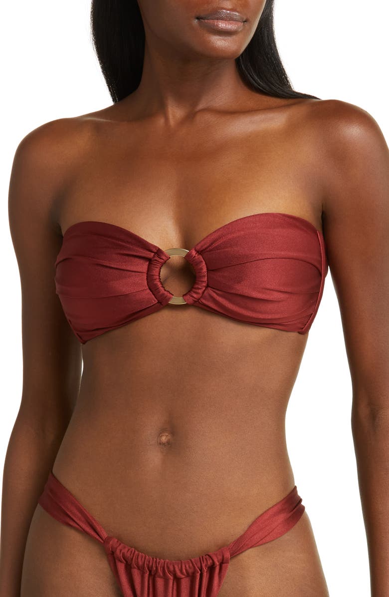 Kulani Kinis Strapless O-Ring Bikini Top, Main, color, 
