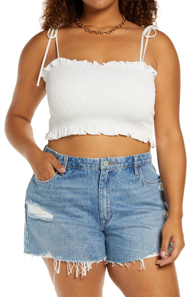 BP. Smocked Jersey Camisole Top, Main, color,