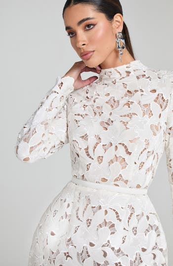 Lydia Long Sleeve Lace Cocktail Dress