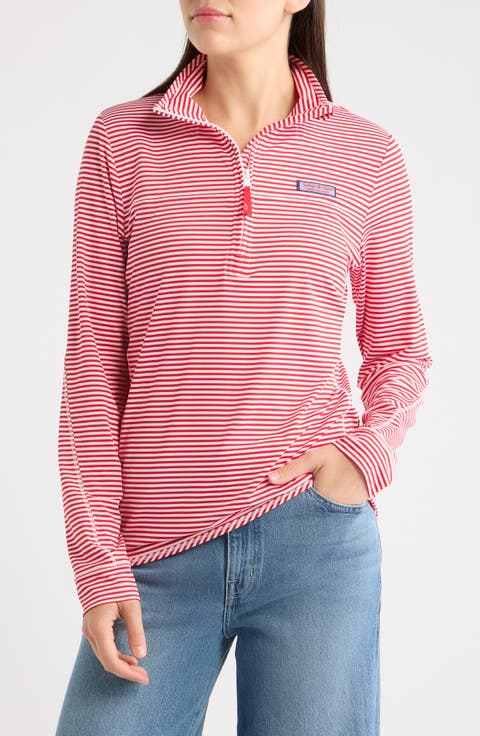 Microstripe Sankaty Half Zip Shep Shirt